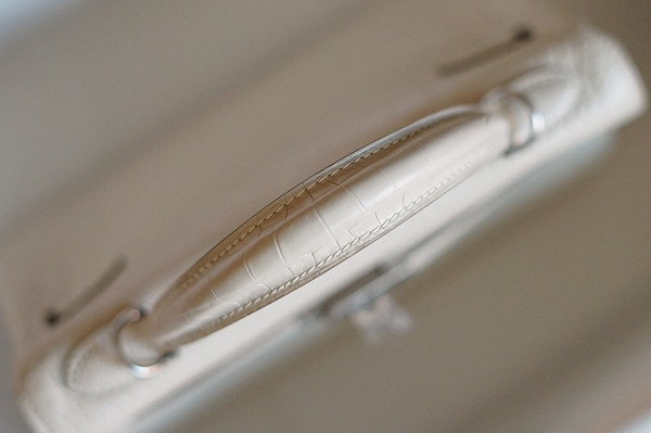 Hermes Craie Alligator KELLY 25 WITH PALLADIUM  HARDWARE