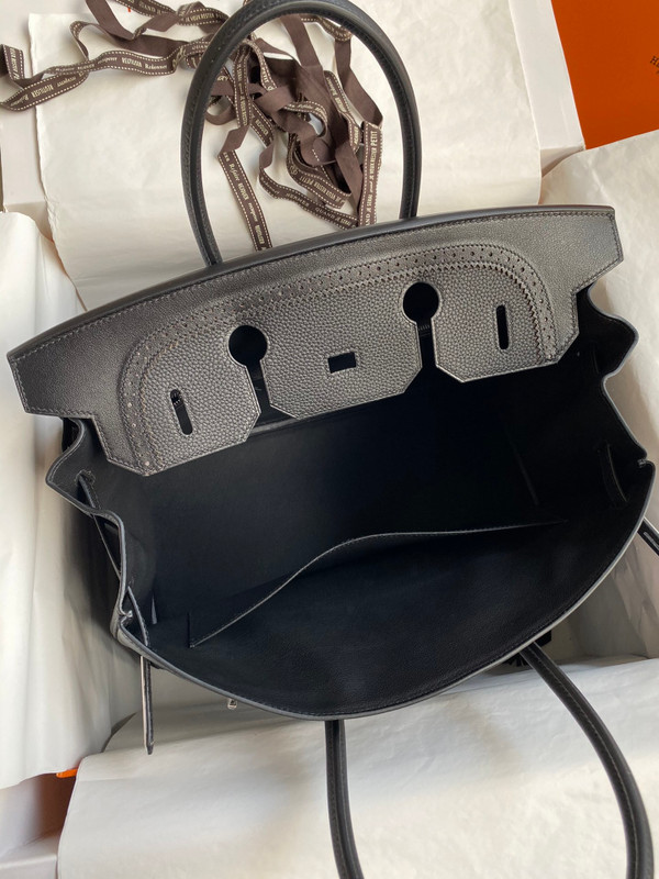 Hermes Limited Edition Black Ghillie Birkin 30cm Togo Palladium Hardware