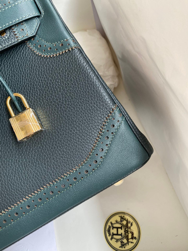 Hermes Limited Edition 6O Vert Cypress Ghillie Birkin 30cm Togo Gold Hardware