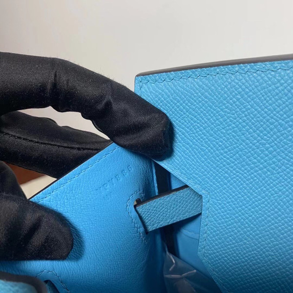 Hermes P3 Bleu Du Nor Birkin 35cm Epsom Leather Palladium Hardware