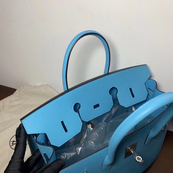 Hermes P3 Bleu Du Nor Birkin 35cm Epsom Leather Palladium Hardware