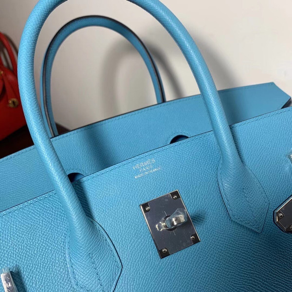 Hermes P3 Bleu Du Nor Birkin 35cm Epsom Leather Palladium Hardware