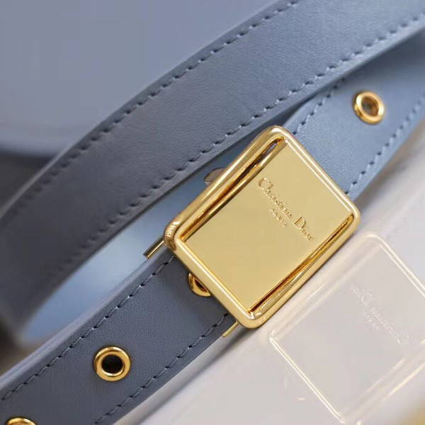 Christian Dior MEDIUM DIOR BOBBY BAG Blue Box Calfskin