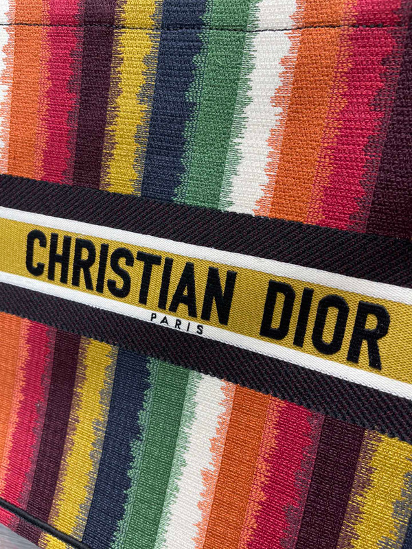 Christian Dior DIOR BOOK TOTE Multicolor D-Stripes Embroidery Reference: M1286ZRFR_M884