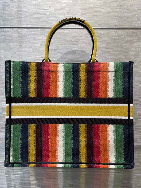 Christian Dior DIOR BOOK TOTE Multicolor D-Stripes Embroidery Reference: M1286ZRFR_M884
