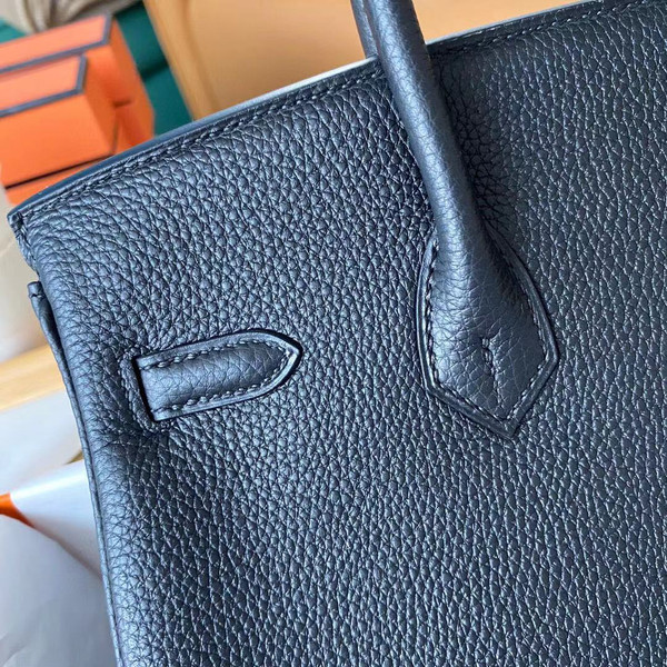 Hermes Black Birkin 25cm Togo Palladium Hardware 2020