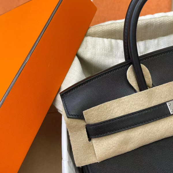 Hermes Black Birkin 25cm Swift Palladium Hardware 2020