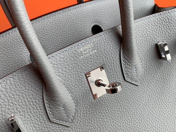 Hermes 8U Blue Glacier Birkin 25cm Togo Palladium Hardware