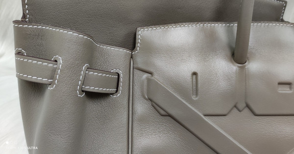 Hermes Shadow Birkin 25 Bag 8F Etain Evercalf Limited Edition