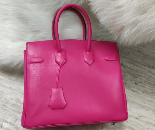 Hermes Shadow Birkin 25 Bag E5 Rose Tyrien Evercalf Limited Edition