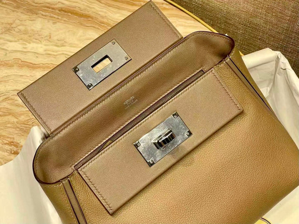 Hermès Mini 24/24 – 21 Bag D0 Beige de Weimer  Evercolor/Swift leather Palladium hardware