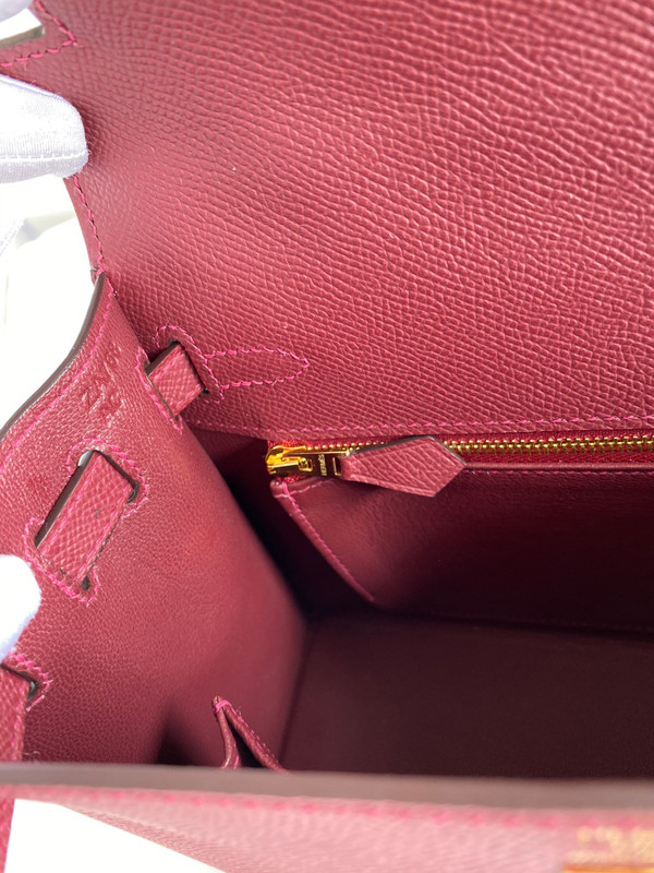 HERMES KELLY 28 SELLIER BORDEAUX EPSOM GOLD HARDWARE