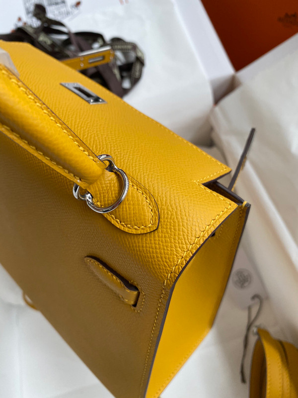 HERMES KELLY 28 SELLIER JAUME AMBRE EPSOM PALLADIUM HARDWARE