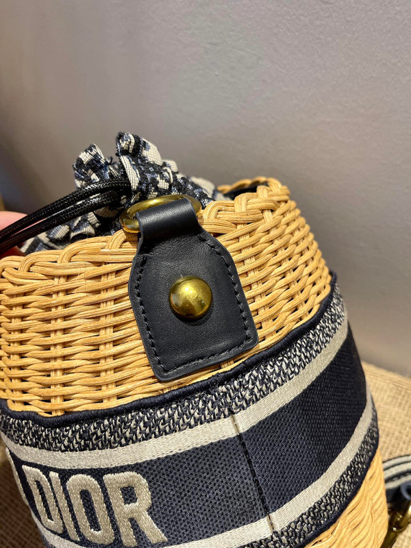 Christian Dior DIOR WICKER BUCKET BAG