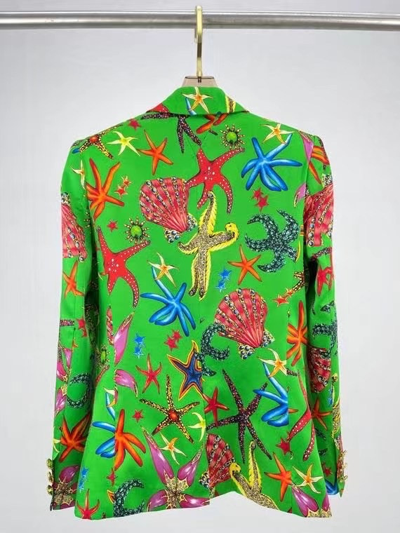 Versace TRÉSOR DE LA MER PRINT SILK BLAZER