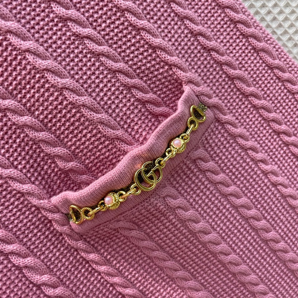 Gucci Double G chain dress Pink