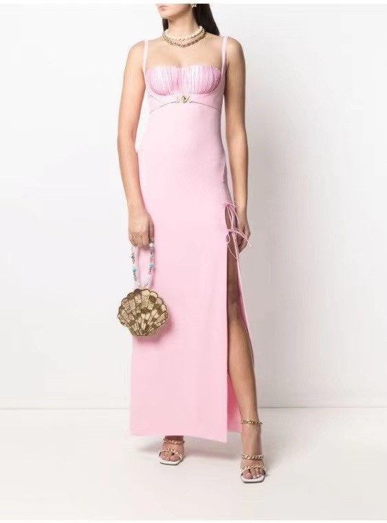Versace Medusa floor-length dress Pink