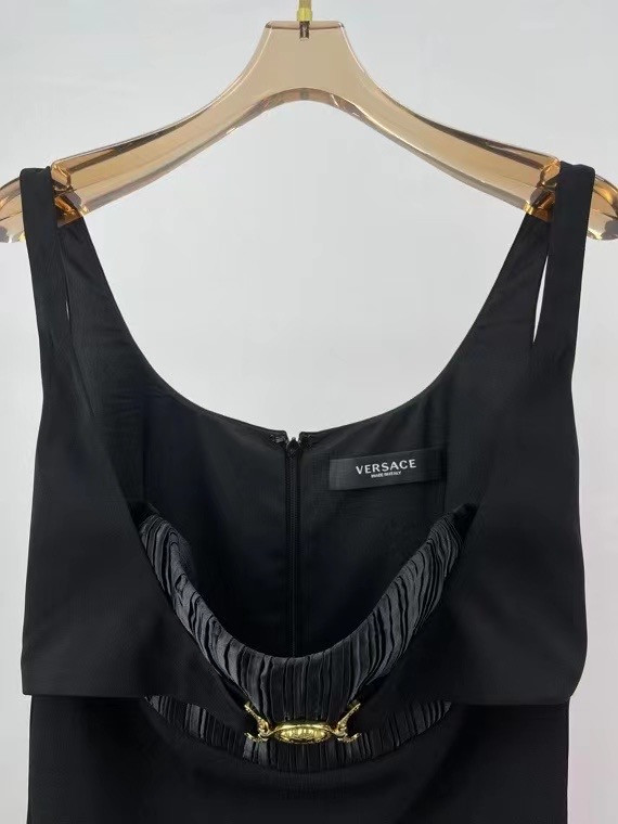 Versace Medusa floor-length dress Black