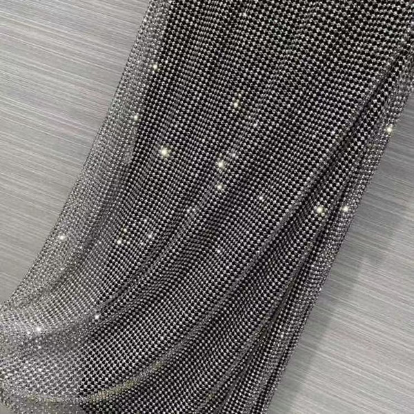 Prada Rhinestone embroidered mesh mini-dress