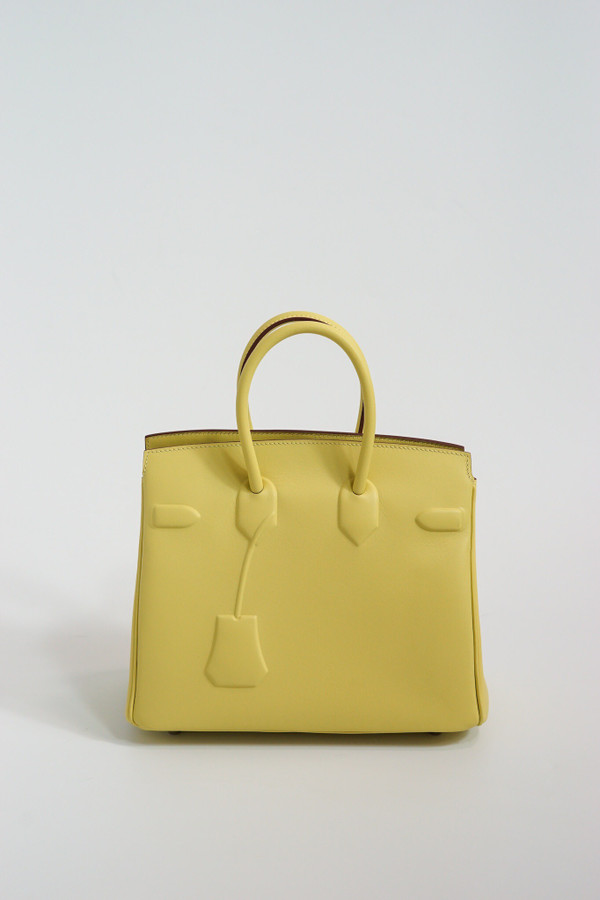 Hermes Mini Shadow Birkin 25 Bag C9 Soupre Yellow Evercalf Limited Edition