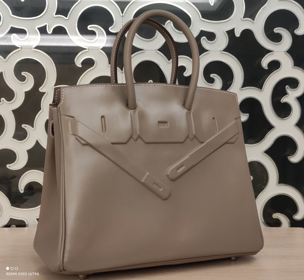 Hermes Shadow Birkin 25 Bag Etoupe Swift Limited Edition