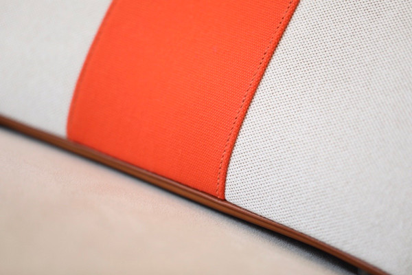 Hermes Birkin 35 Flag Bag Tan Orange Toile Limited Edition