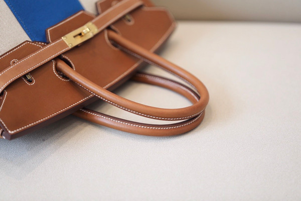 Hermes Birkin 35 Flag Bag Tan BlueToile Limited Edition