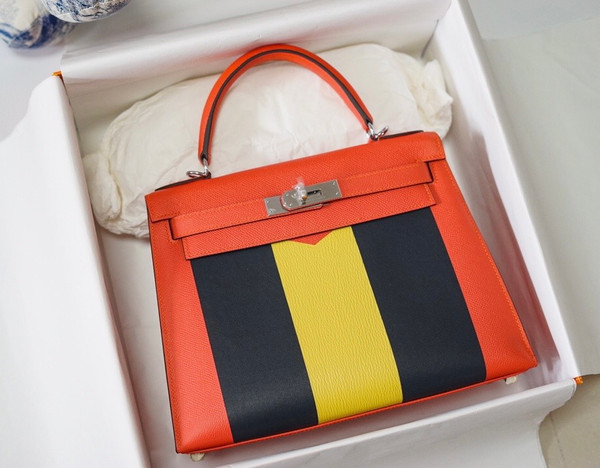 Hermes Limited Edition Kelly 28cm Lettre M Epsom PHW