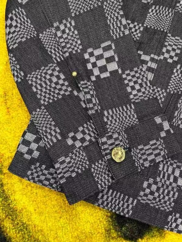 Louis Vuitton 1A8WBK  DISTORTED DAMIER DENIM JACKET