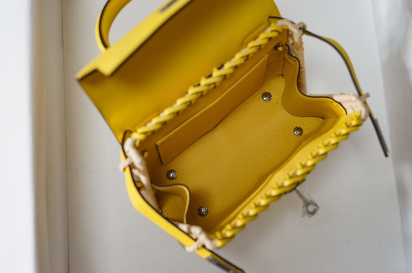 HERMES KELLY 20 MINI PICNIC JAUNE DE NAPLES YELLOW  SWIFT PALLADIUM HARDWARE