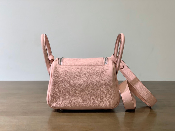 Hermes Mini Lindy 20cm Bag Sakura Pink Togo Palladium  Hardware