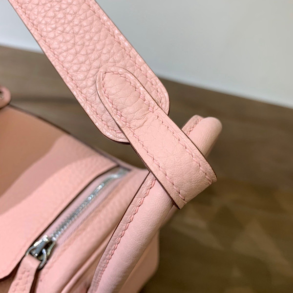 Hermes Mini Lindy 20cm Bag Sakura Pink Togo Palladium  Hardware