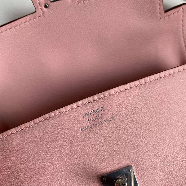 Hermes Quelle Idole Kelly Doll Bag 3Q Sakura Pink Swift Palladium Hardware