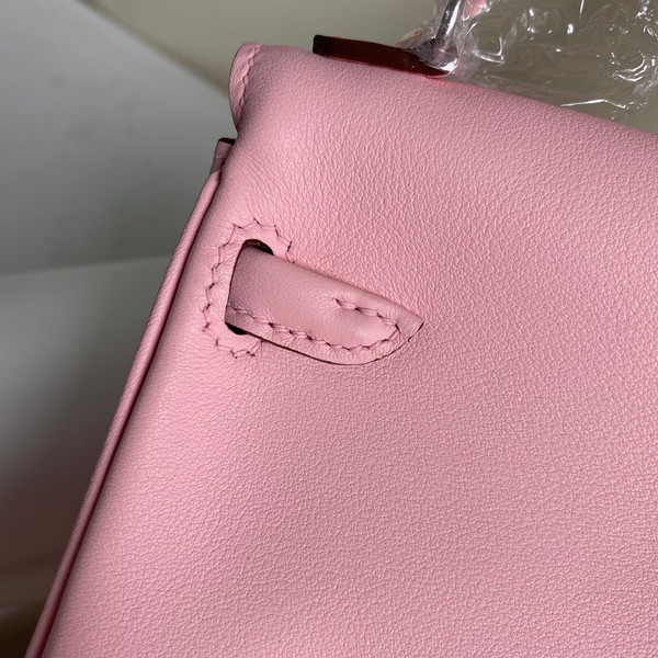 Hermes Quelle Idole Kelly Doll Bag 3Q Sakura Pink Swift Palladium Hardware
