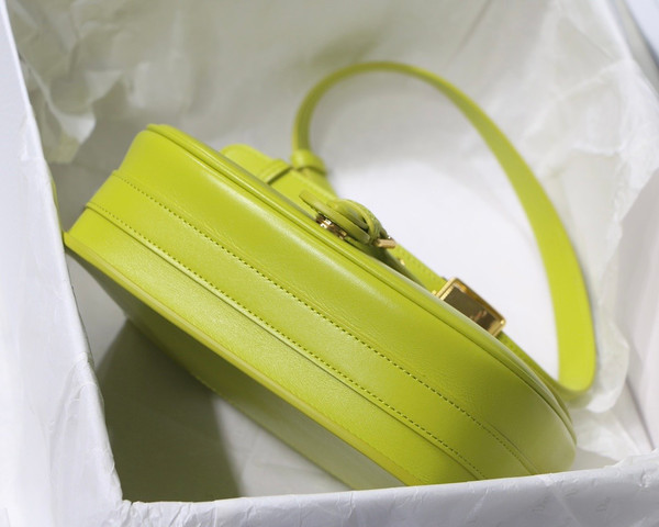 Christian Dior MEDIUM DIOR BOBBY BAG Lime Box Calfskin