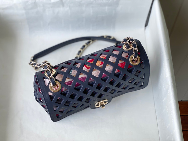 Chanel FLAP BAG AS2370 Navy Blue