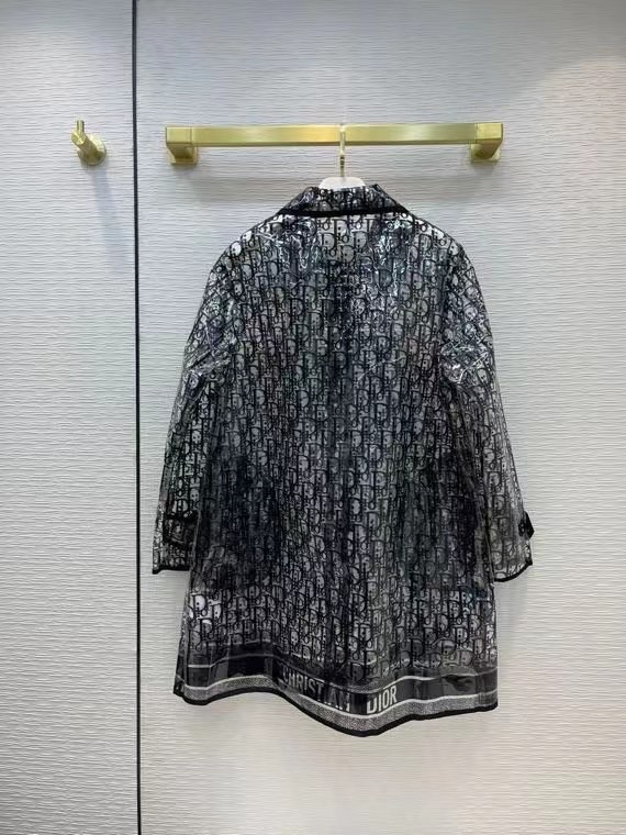 Christian Dior OBLIQUE TRENCH COAT Transparent Technical Fabric