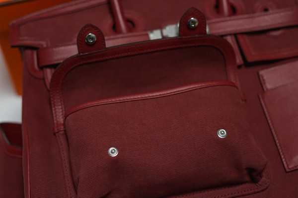 Hermes Limited Edition Cargo Birkin 35 cm Bordeaux Swift and canvas