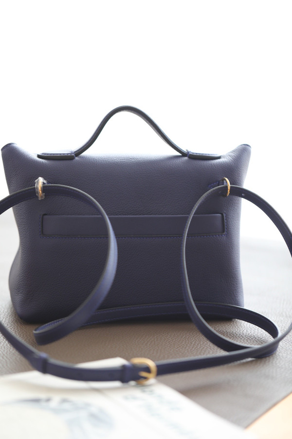 Hermès Mini 24/24 – 21 Bag M3 Blue Encre Evercolor/Swift leather