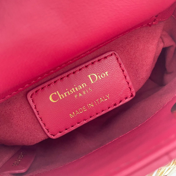 Christian Dior Red MICRO LADY DIOR BAG