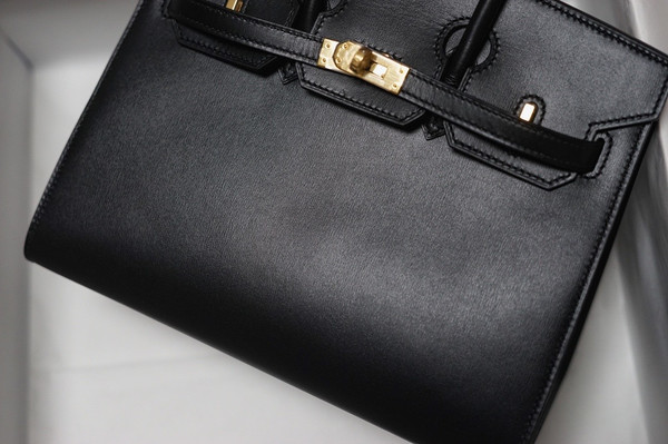 Hermes Birkin 25 Sellier Box Leather Gold Hardware