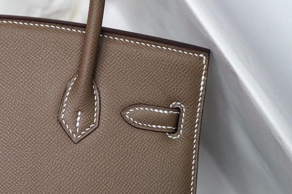 [Exclusive] Hermes Etoupe  Birkin 20cm Epsom Gold Hardware