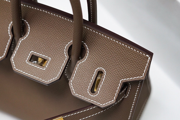 [Exclusive] Hermes Etoupe  Birkin 20cm Epsom Gold Hardware