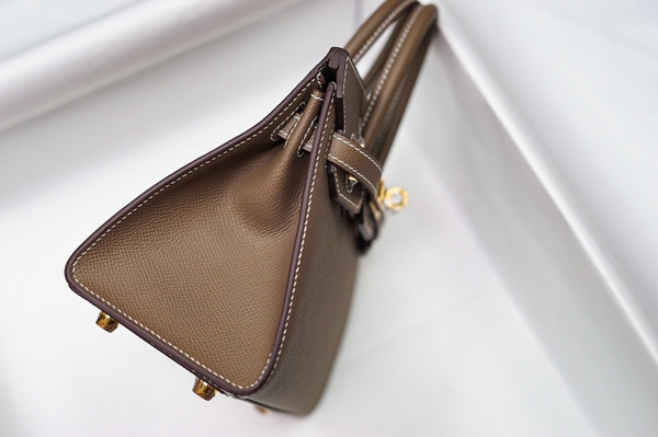 [Exclusive] Hermes Etoupe  Birkin 20cm Epsom Gold Hardware