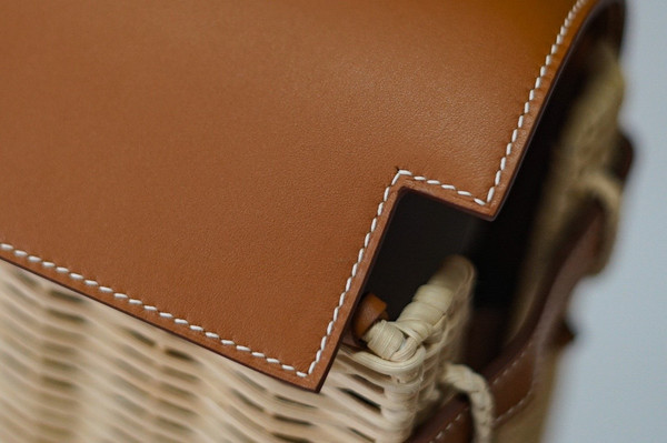 Hermes Limited Edition Gold Picnic Kelly 35 Wicker Palladium Hardware