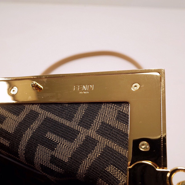 FENDI FIRST MEDIUM Dark Brown leather bag