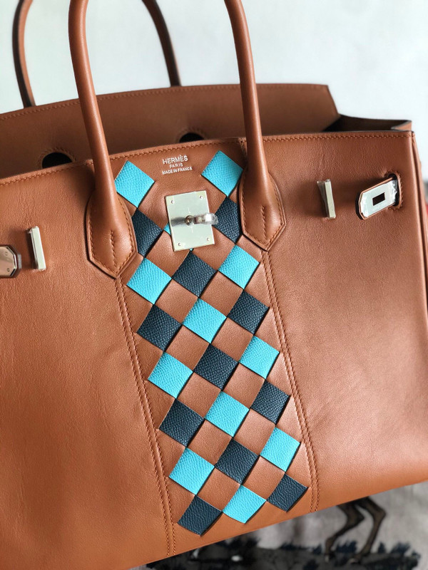 Hermès Birkin Limited Edition Gold 30 Tressage Swift Palladium Hardware PHW