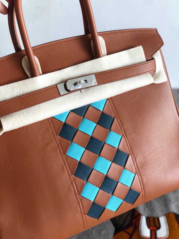 Hermès Birkin Limited Edition Gold 30 Tressage Swift Palladium Hardware PHW