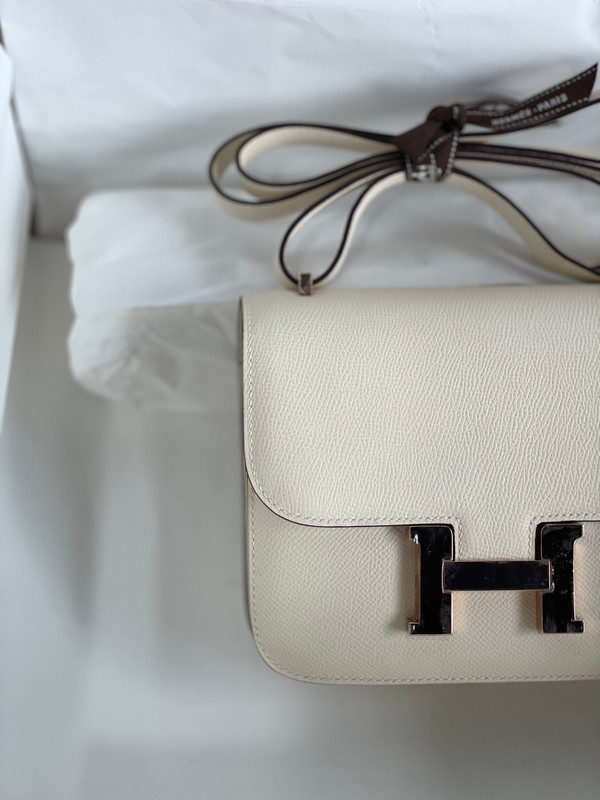 Hermes Craie Constance 19cm Epsom Gold Hardware