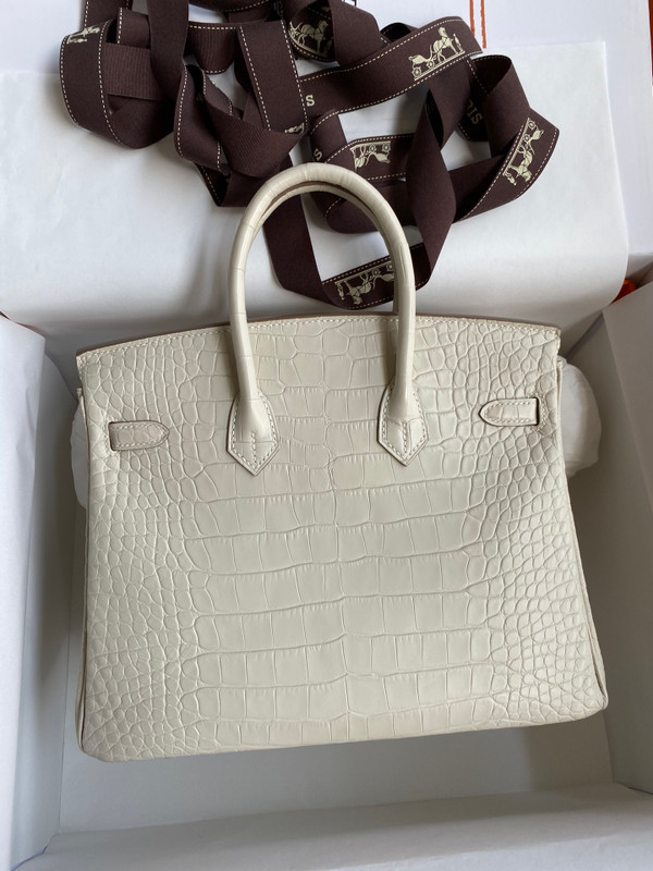 Hermes Birkin 25cm 8L Béton  Alligator  with Gold hardware